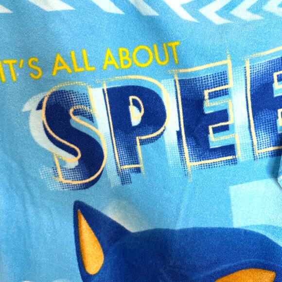 Sonic The Hedgehog Kids Bath Beach Towel In Blue - Picture 4 of 8